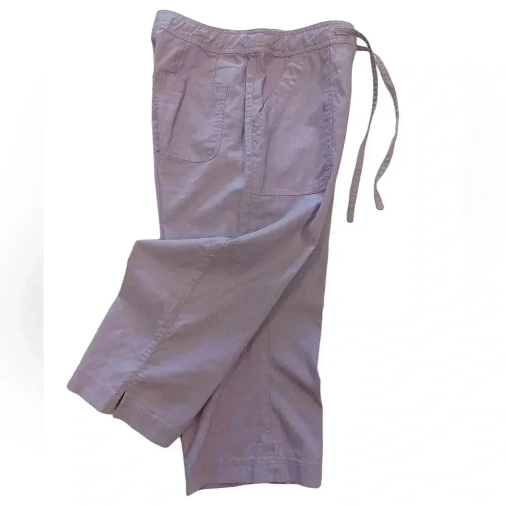 Northern Reflections Linen Blend Lilac Capri Pants Size 4